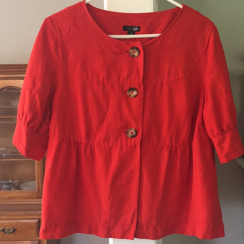 Orange Linen Jacket
